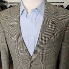 Vintage Ralph Lauren Blazer 41r Full Canvas Woven Wool Cashmere Script Label POW