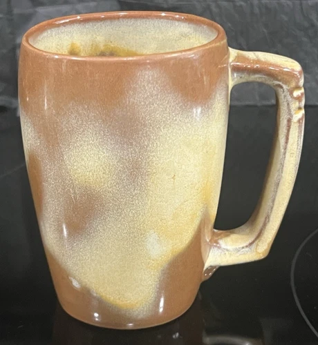 Frankoma Plainsman Gold 5M Clay Pottery Coffee Mug 20oz Vintage 50s Rare/HTF