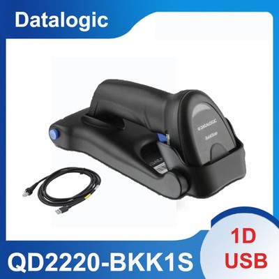 Datalogic QuickScan QD2220-BKK1S 1D Handheld Barcode Scanner w USB Cable & Stand