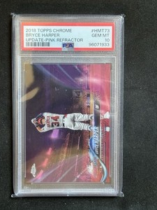 2018 Topps Chrome Update - All-Star Bryce Harper #HMT73 Pink Refractor PSA 10 