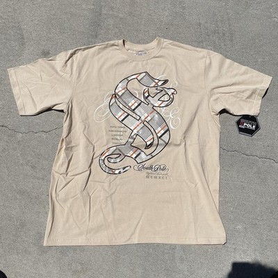 2000s DEADSTOCK Southpole Men s Beige Logo Graphic Print Short Sleeve TShirt XXL