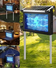Solar Bug Zapper Outdoor, PhatroyYee Mosquito Zapper 4500V, Waterproof Portable