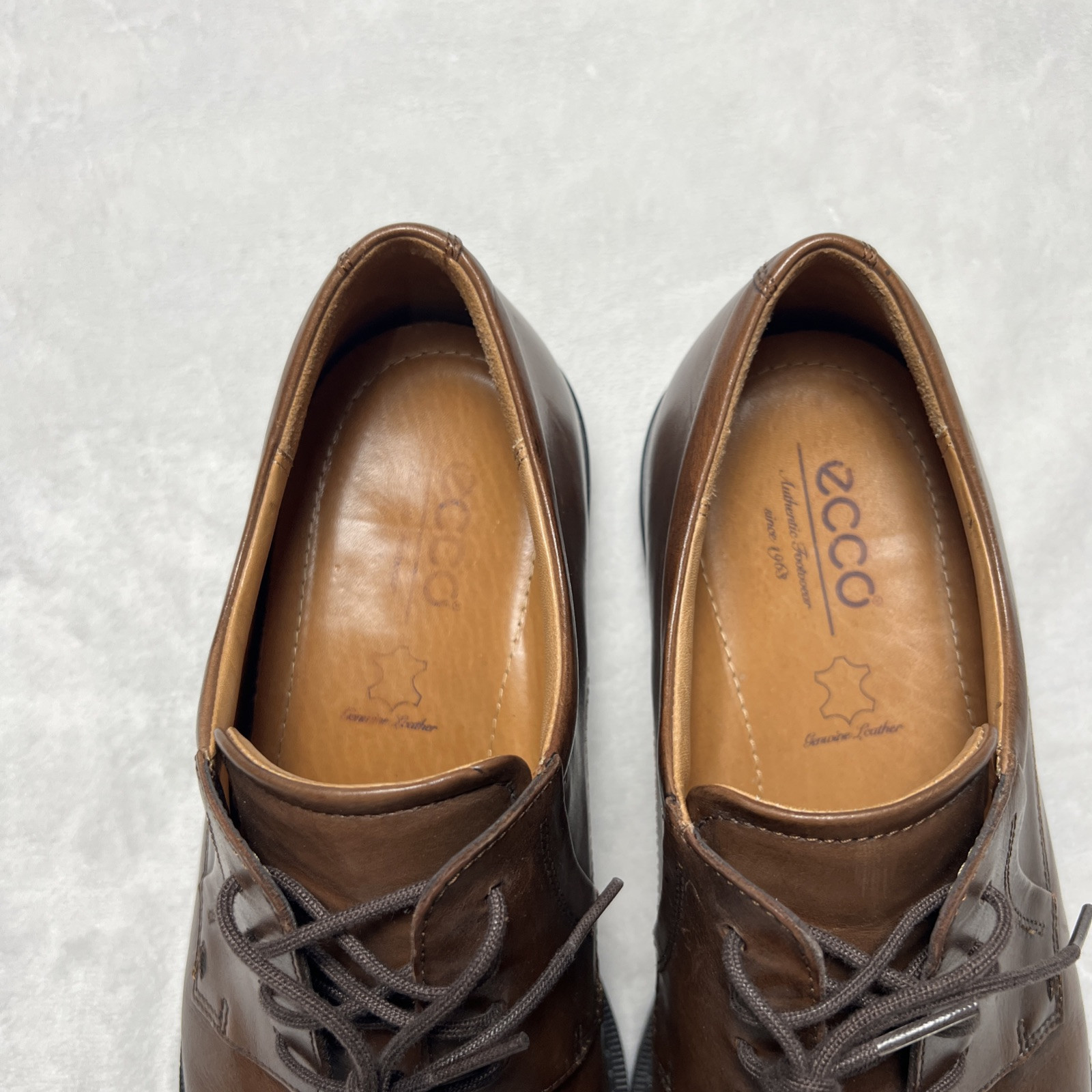 SAOLA Scarpe eleganti Oxford ECCO Cap Toe in pelle marrone da uomo taglia EU 45 US 11 11 5