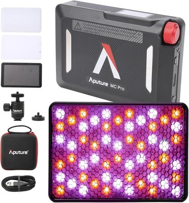 Aputure MC Pro 5W RGBWW LED On-Camera Video Panel Light 2000K-10000K APP Control