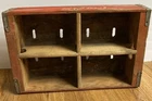 1970s COCA-COLA Wooden Crate Metal Straps ~Holds 4 Six-Packs ~Vintage