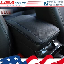 Car Armrest Pad Cover Center Console Box Cushion Mat Protector Accessories Blue