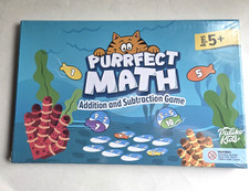 NEW Purrfect Math Addition and Subtraction Game Ages 5 Learning Back 2 School