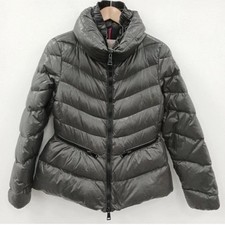 Moncler Puffer Jacket Women’s Size 10 Charcoal Zip Up Coat Outdoor Wear RMF47-BL