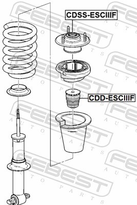 STRUT SUPPORT BEARING CDSS-ESCIIIF FOR CHEVROLET TAHOE SILVERADO/1500/2500/Cab - Picture 3 of 7