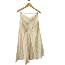 Zara Off White Peasant Skirt Boho Embroidered Small