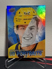 2025-26 Upper Deck Series 1 Hockey MATTHEW WOOD #P-27 UD PORTRAITS ROOKIE