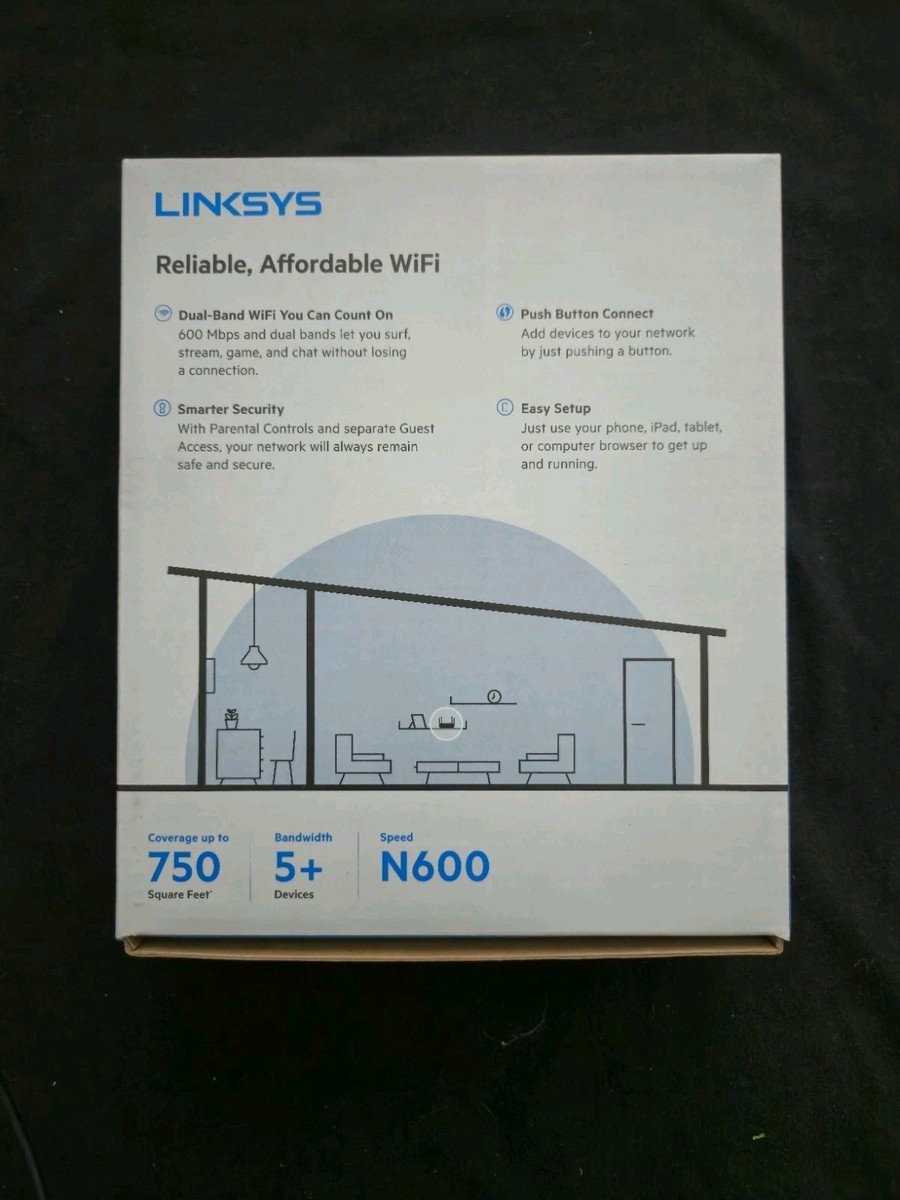 Linksys EA7500v3 dual-band WiFi 5 WLAN-router (AC1900) - Snelle draadloze MU-MIMO-internetrouter voor gamen en streamen met snelheden tot 1,9 Gbps, met 4 Gigabit Ethernet-poorten