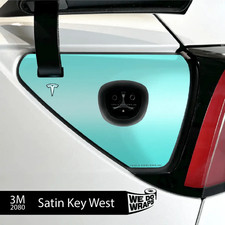 3M Satin Key West Tesla Charge Port Wrap  Model 3