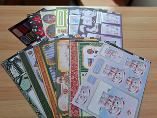 Kanban Christmas Card Making Set Die Cut & Decoupage Topper Sheets