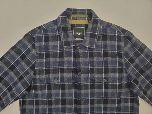 Todd Snyder Plaid Wool Utility Overshirt Jacket Size L Made in Portugal NWOT image 6