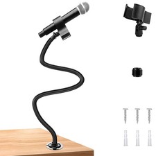 Microphone Holder - 23.6 inch Long Arm Gooseneck Desktop Mic Stand,Mic Arm Wa...