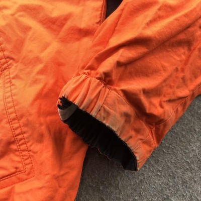 Vintage Nautica Jacket Mens Medium Reversible Black Blue Orange
