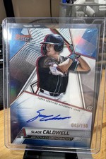 2025 Bowman - Chrome Prospect Autographs Slade Caldwell #CPA-SC Blue...