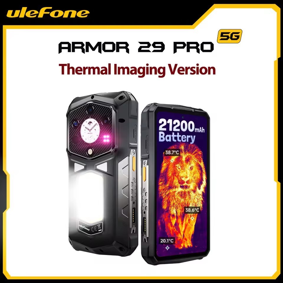 Ulefone Armor 29 Pro 5G AI Rugged Phone Thermal Version 6.67" 32GB+512G 21200mAh