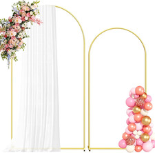 Metal Arch Backdrop Stand Set Gold Wedding Frame 7.2FT 6FT Event Decor Kit