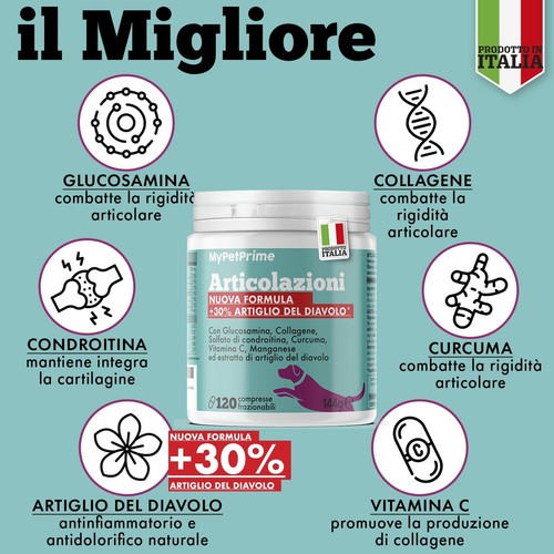 Integratore Articolazioni Cane 240 Compresse Joint Care con Glucosamina - Foto 4 di 24