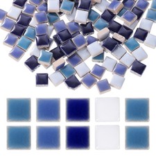 9mm Square Mosaic Tile, 300g Ceramic Mosaic Tile Bulk, Blue Colors