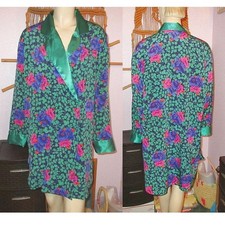 Vtg Victoria's Secret Gold Label Satin Nightgown Size L Sleep Dress Floral 80s