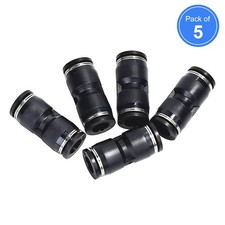 Push To Connect Fittings Straight Union For 1/2" OD Pneumatic Air Line 5Pcs