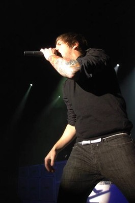 SIMPLE PLAN and Pierre BOUVIER Pierre Bouvier performing on stage Old Photo 5