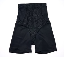 Breezies Wild Rose High Waisted Tummy Shaper Long Line Short Black L New