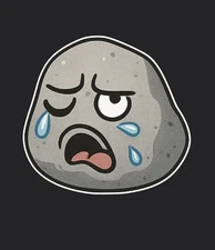 3" Sticker Surreal Crying Rock Emotional Art Stickers Weird Sad Gothic Fantasy