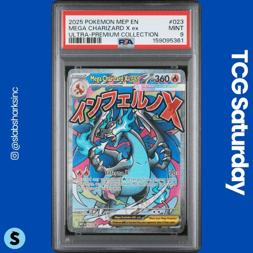 2025 POKEMON MEP BLACK STAR PROMO UPC COLL #023 MEGA CHARIZARD X EX PSA 9