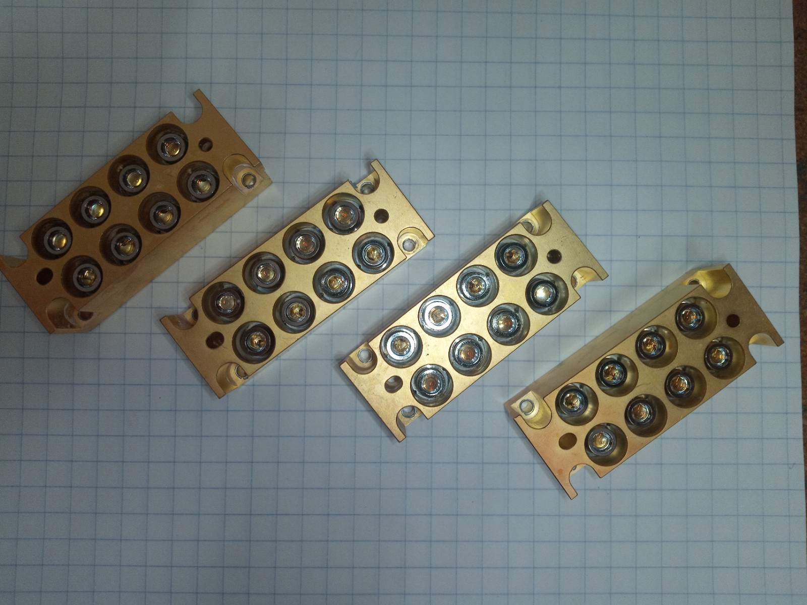 1 Bank of Nichia NUBM08 Laser Diodes - Up to 5W 450nm Blue - Total of 8