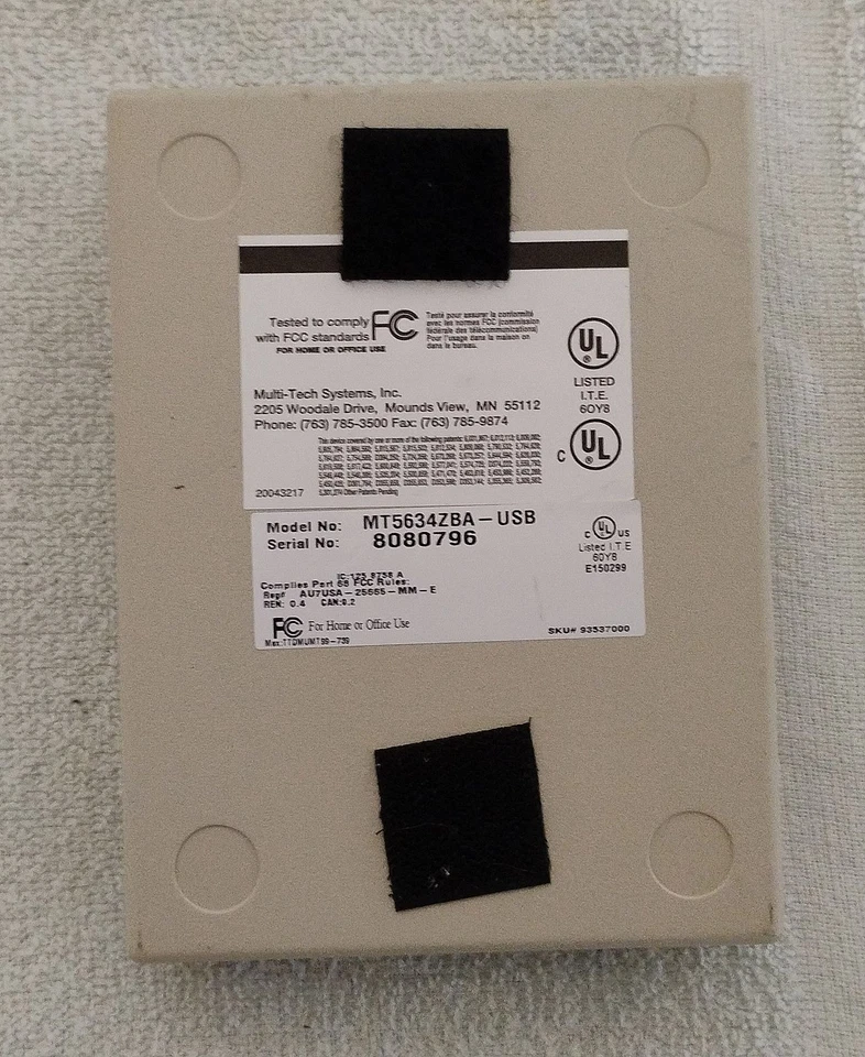 Multi-Tech Systems V.92 56K USB Dial-Up Modem Model #MT5634ZBA - USB - Image 4 of 4