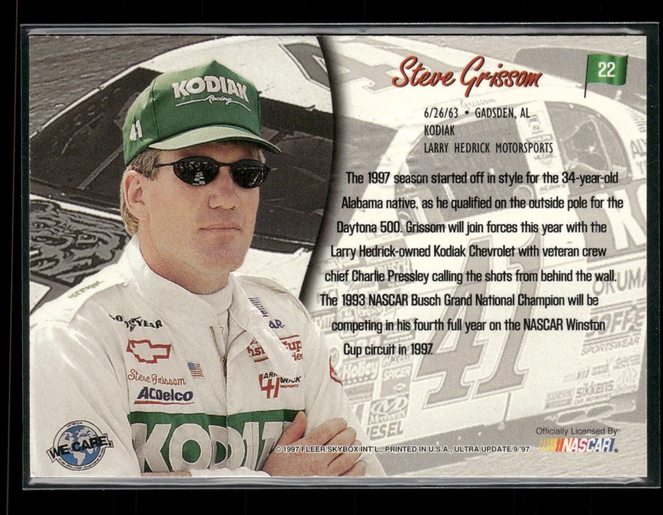 Steve Grissom 1997 Fleer обновление авто - Изображение 2 из 2