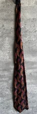 Vintage 1990s Club Room Abstract Paisley Handmade Italian 100 Silk Neck Tie
