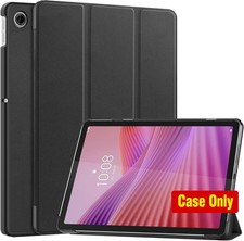 Case for Lenovo Tab 10.1 inch 2024, Tri Fold Stand, Auto Sleep Wake, Black