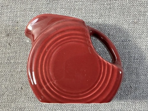 Fiesta Ware Miniature Disk Pitcher Fiesta Small Creamer Red