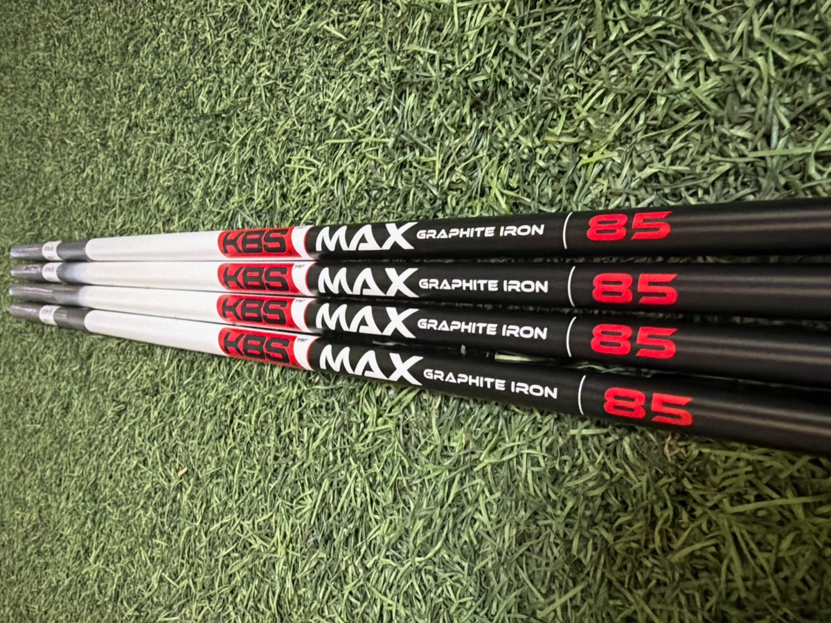 New Set of Seven Iron Shafts (7) KBS MAX Graphite 85 Stiff Flex