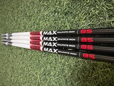 New Set of Seven Iron Shafts (7) KBS MAX Graphite 85 Stiff Flex .370 Parallel