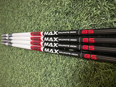 New Set of Seven Iron Shafts (7) KBS MAX Graphite 85 Stiff Flex