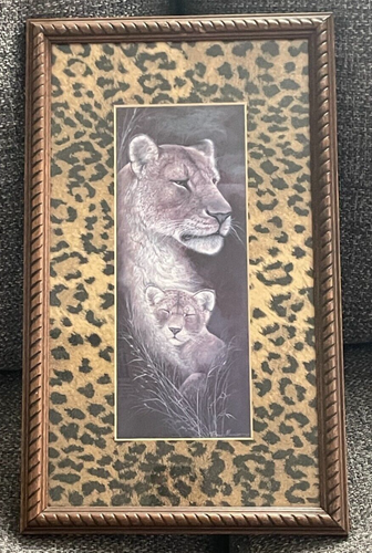 Ruane Manning Zebra, Elephants, Lions Framed Safari Animal Prints Vintage - Picture 4 of 17
