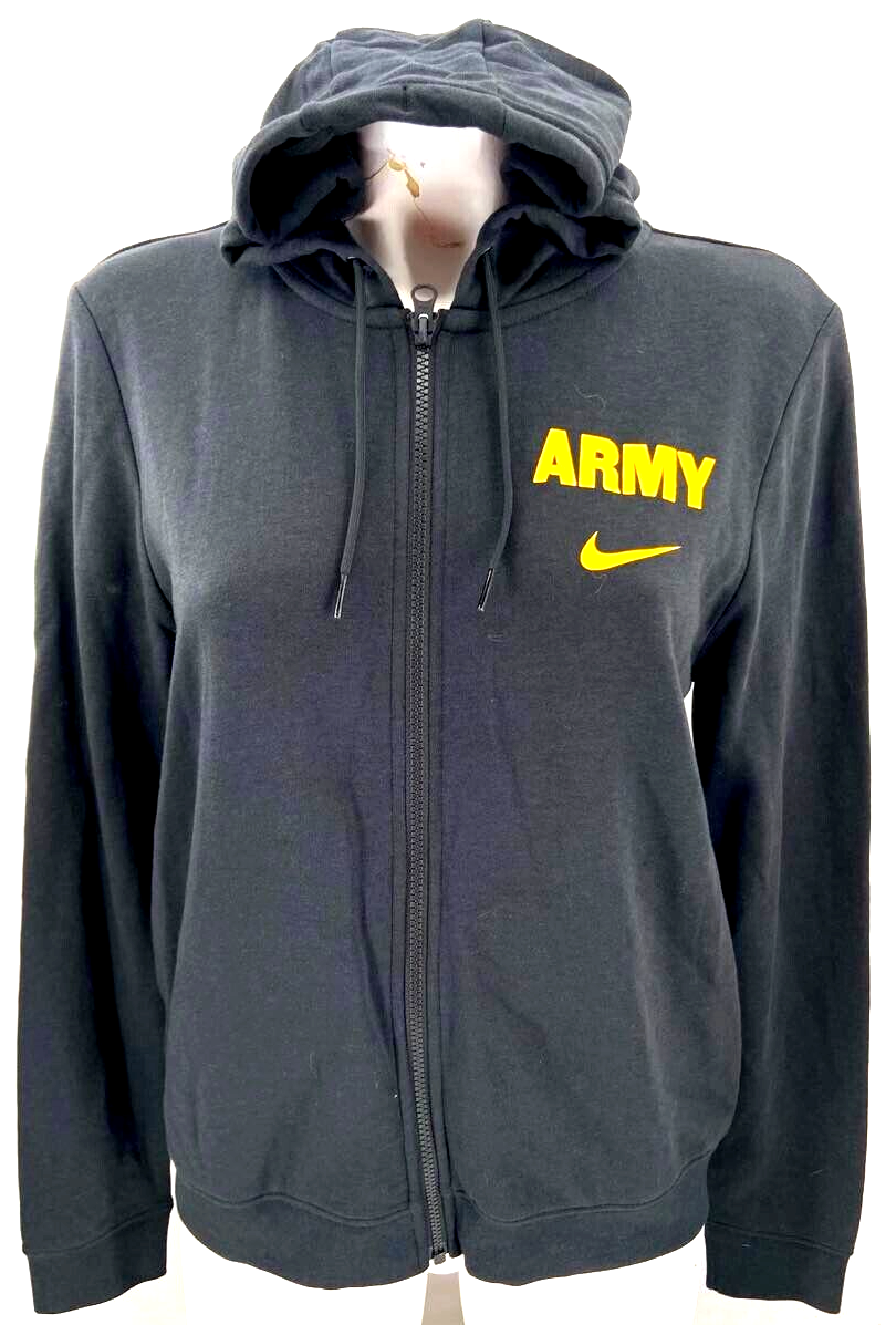 USA US Army Black Knights Nike Fleece Full Zip Black Hoodie