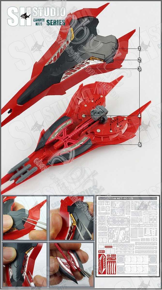for RG 1/144 MSN-04 Sazabi Model SH Studio Details Add on