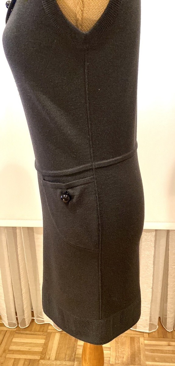 ワンピース FENDI Charcoal Stretch Wool Dress FENDI FABULOUS DARK GREY WOOL DRESS WITH UNIQUE DETAILS