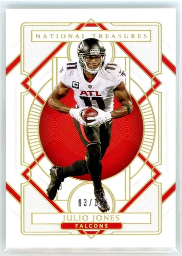2020 Panini National Treasures Football Holo Gold #6 Julio Jones #03/10