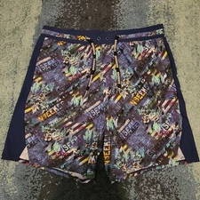 Sunseeker Australia Swim Shorts Womens Sz 14 Blue Signature Lined Trunks Beach