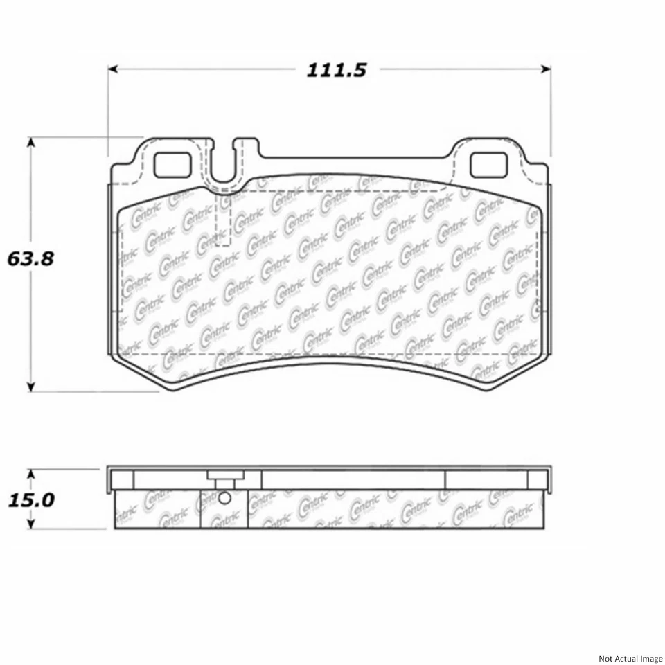 For 2003-2008 Mercedes-Benz SL55 AMG Semi-Metallic Brake Pad Set Rear Centric - Image 4 of 4