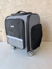 Rolling Cat Carrier w/ Wheels Dog Carrier for Small Dogs Large Cats Expandable