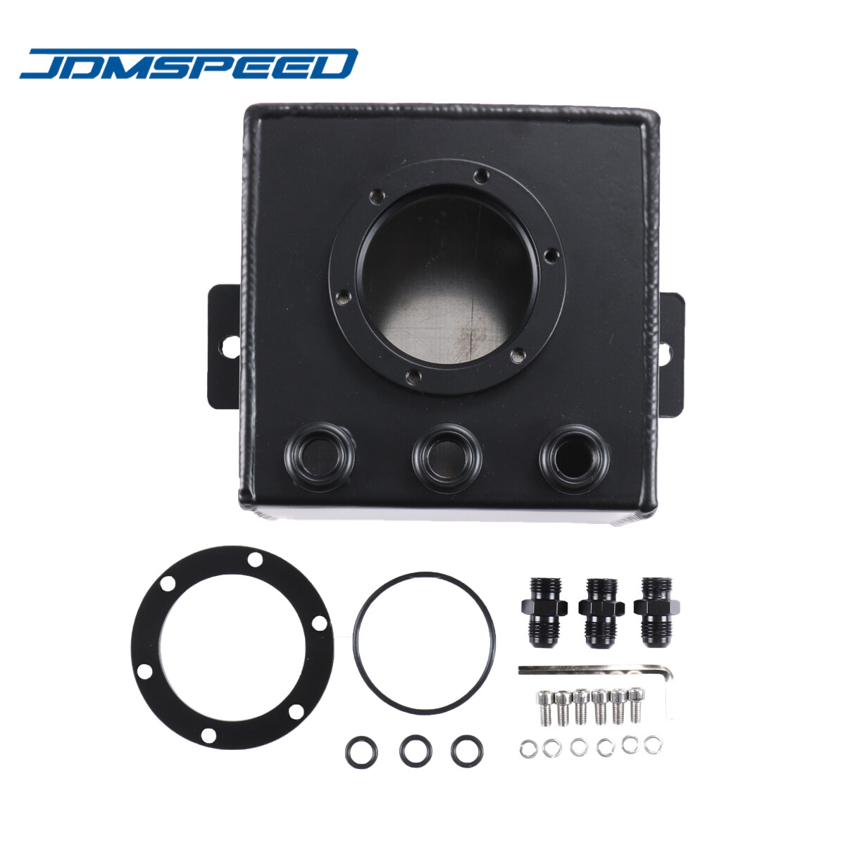 2L Litre Billet High Flow Swirl Fuel Surge Tank AN6 Fit 044 External